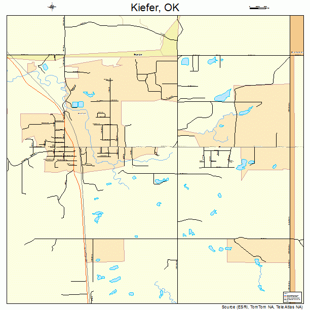 Kiefer, OK street map