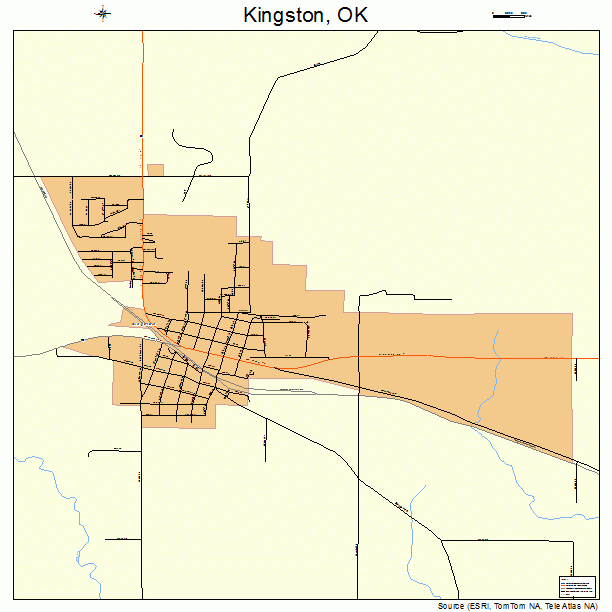 Kingston, OK street map