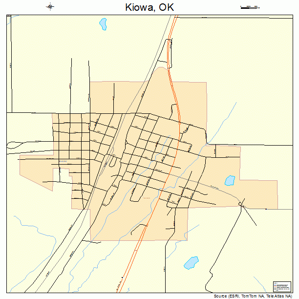 Kiowa, OK street map