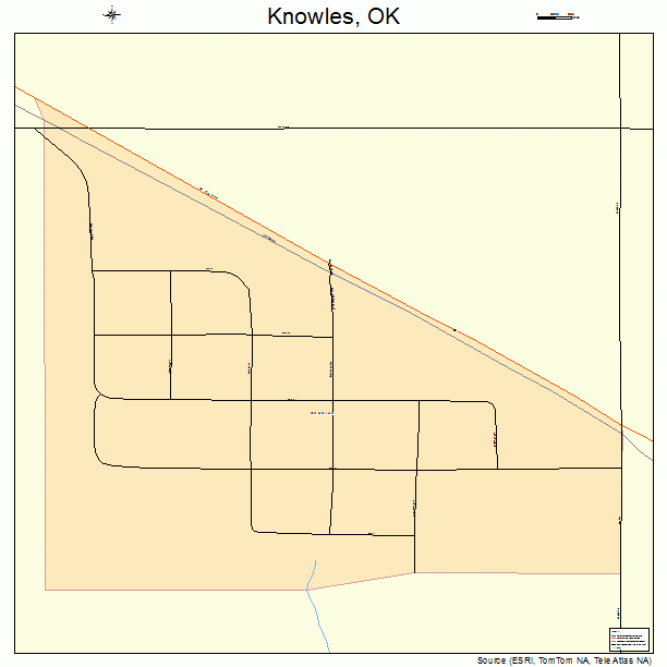 Knowles, OK street map