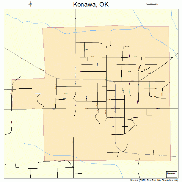 Konawa, OK street map