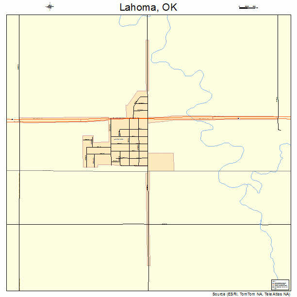 Lahoma, OK street map