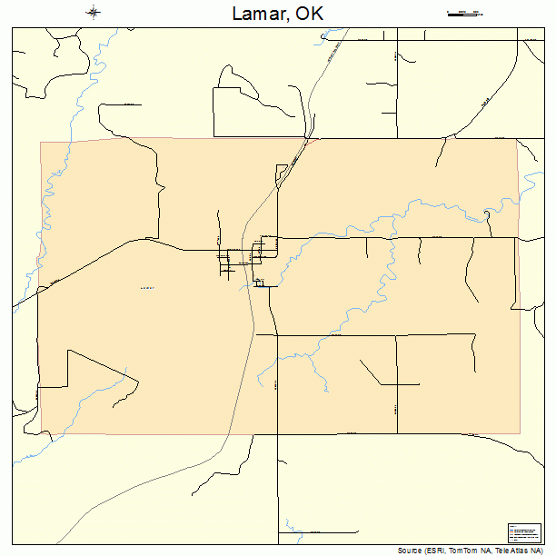 Lamar, OK street map