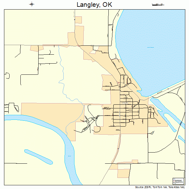 Langley, OK street map