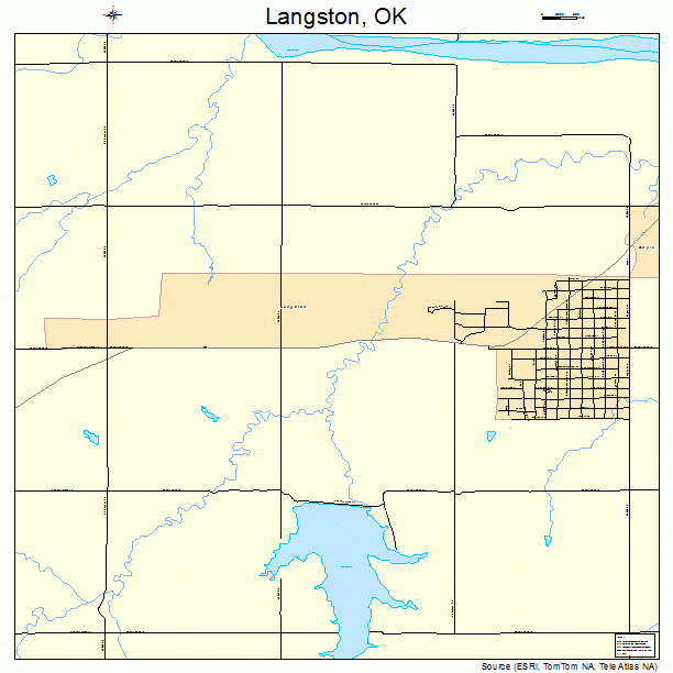 Langston, OK street map