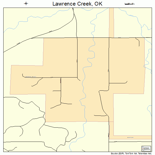 Lawrence Creek, OK street map