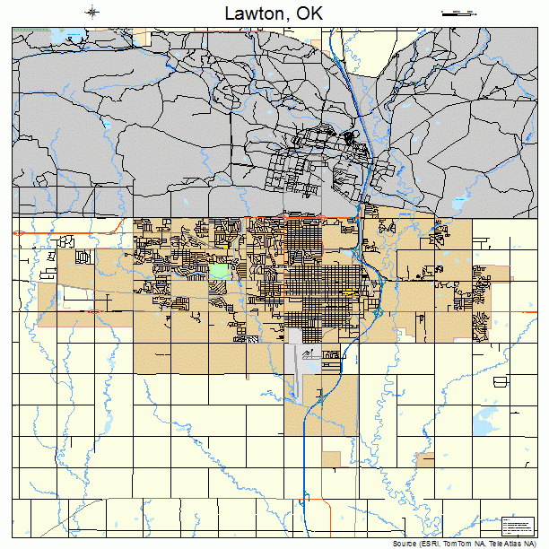 Lawton, OK street map