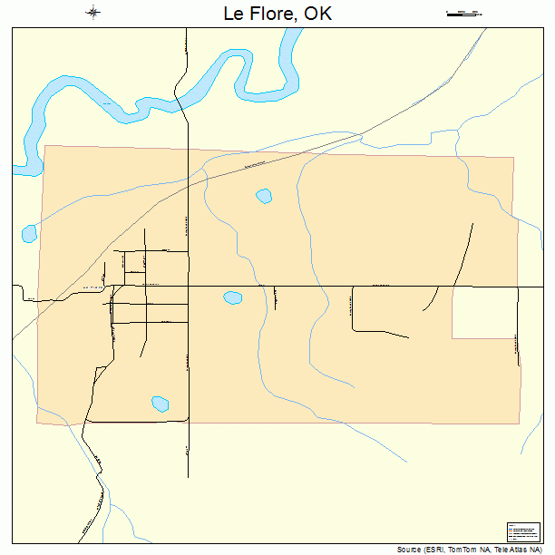 Le Flore, OK street map