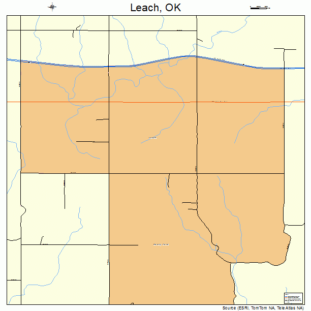 Leach, OK street map