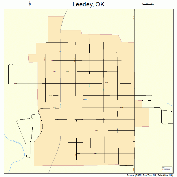 Leedey, OK street map