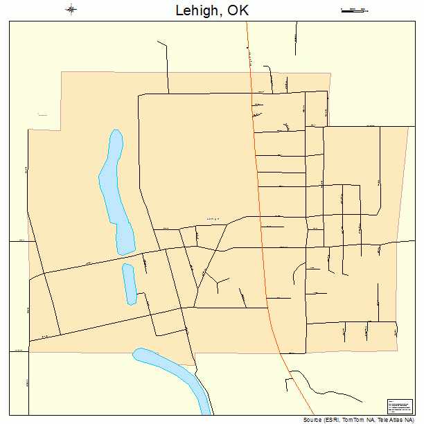 Lehigh, OK street map