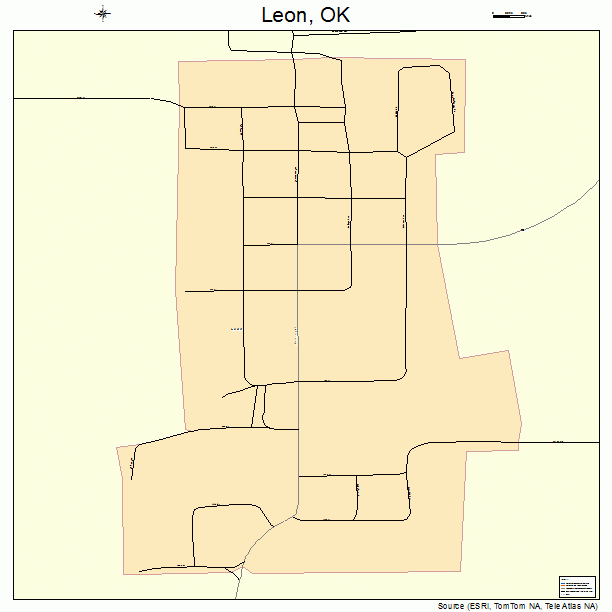 Leon, OK street map