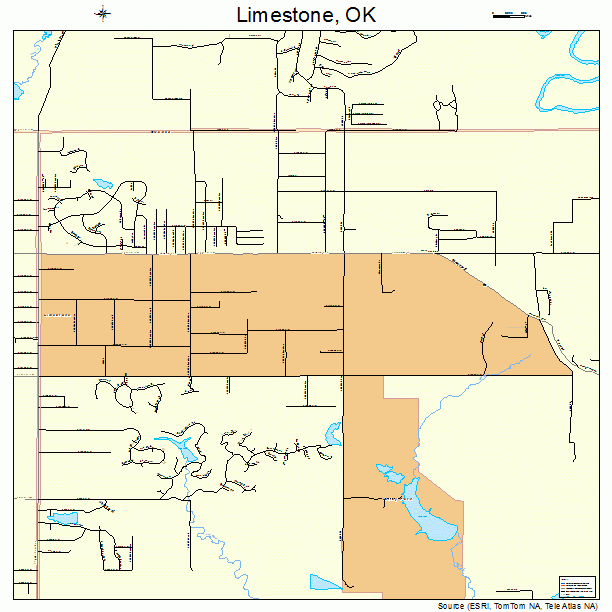 Limestone, OK street map