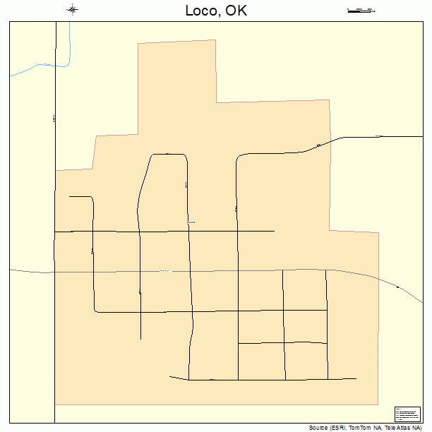 Loco, OK street map