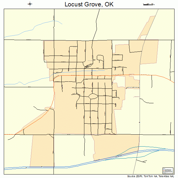 Locust Grove, OK street map