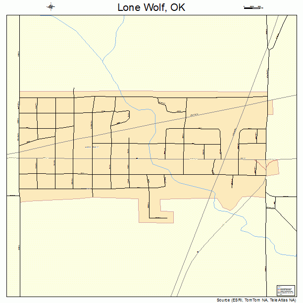 Lone Wolf, OK street map