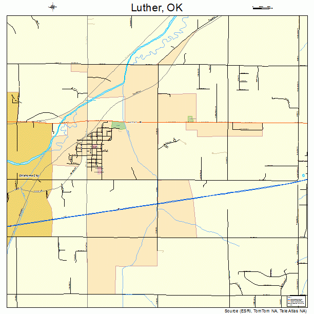 Luther, OK street map