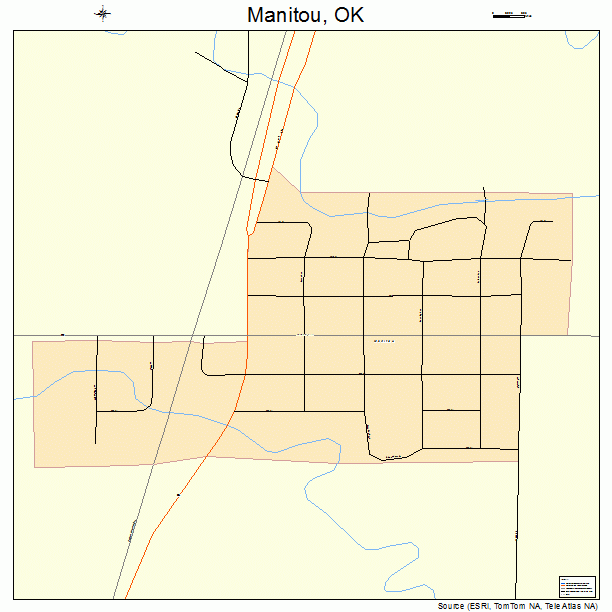 Manitou, OK street map