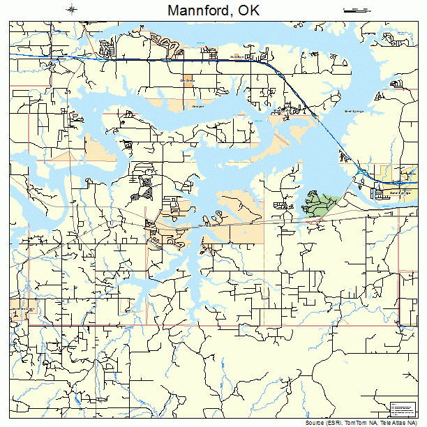 Mannford, OK street map