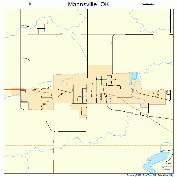 Mannsville, OK street map