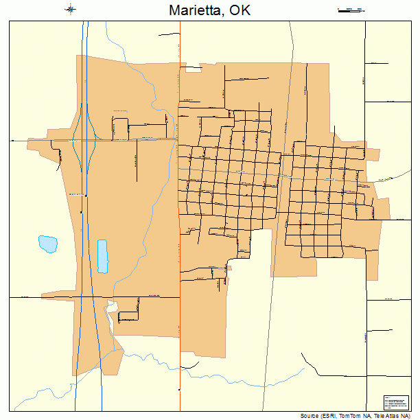 Marietta, OK street map