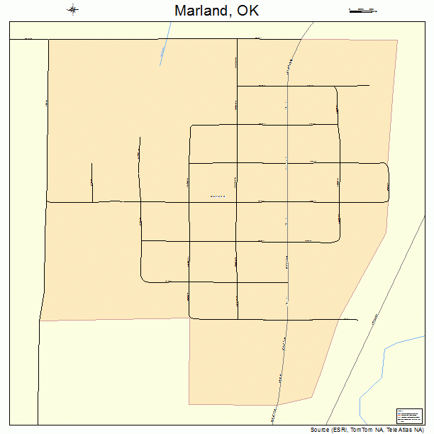 Marland, OK street map