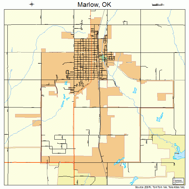 Marlow, OK street map