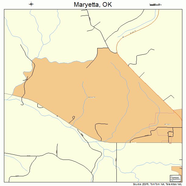 Maryetta, OK street map