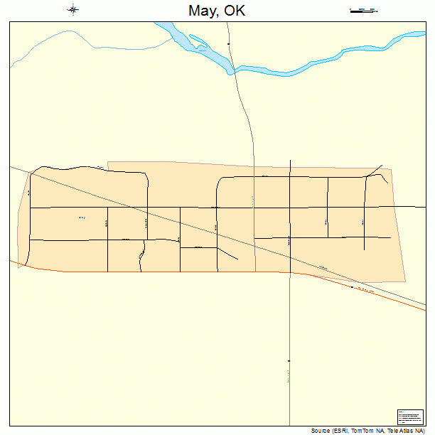 May, OK street map