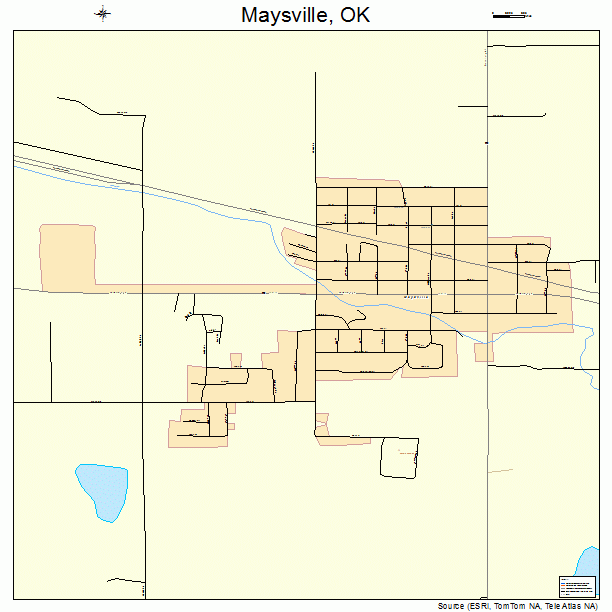 Maysville, OK street map