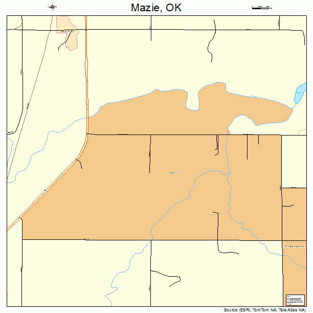 Mazie, OK street map