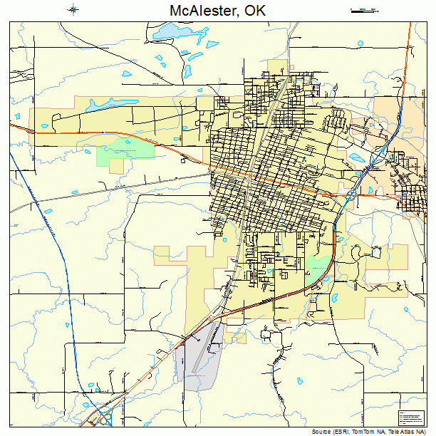 McAlester, OK street map