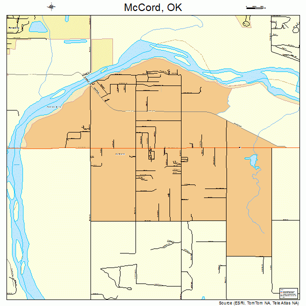 McCord, OK street map