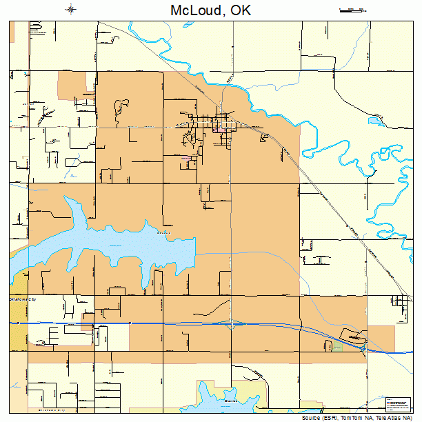 McLoud, OK street map