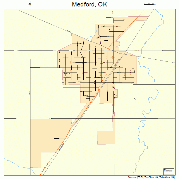 Medford, OK street map