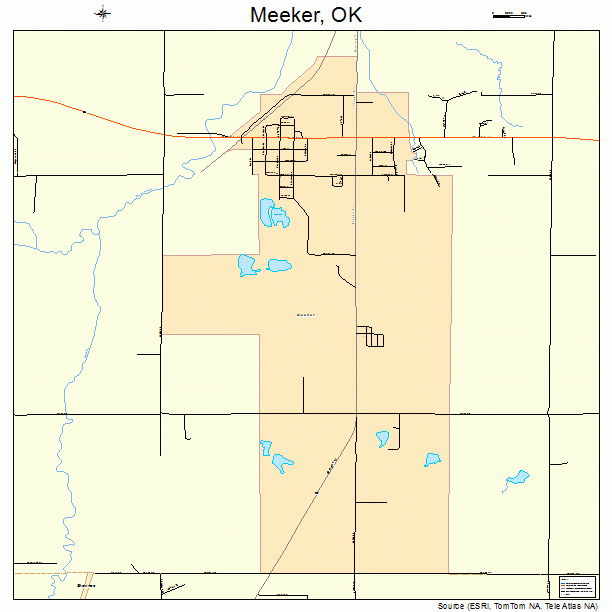 Meeker, OK street map