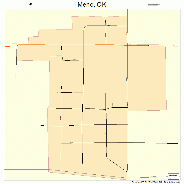 Meno, OK street map