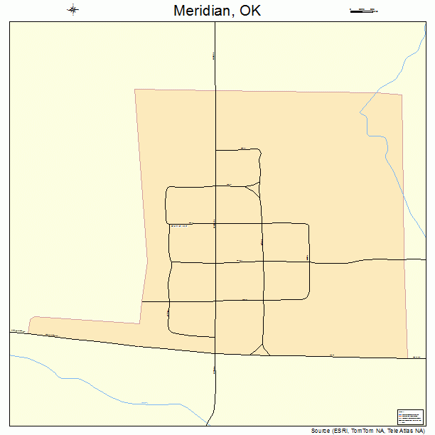 Meridian, OK street map