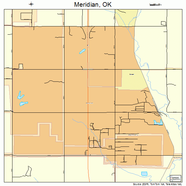 Meridian, OK street map