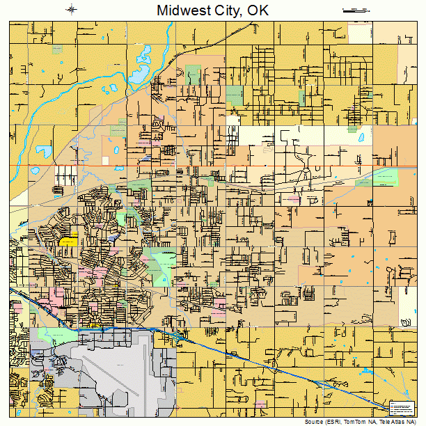 Midwest City, OK street map