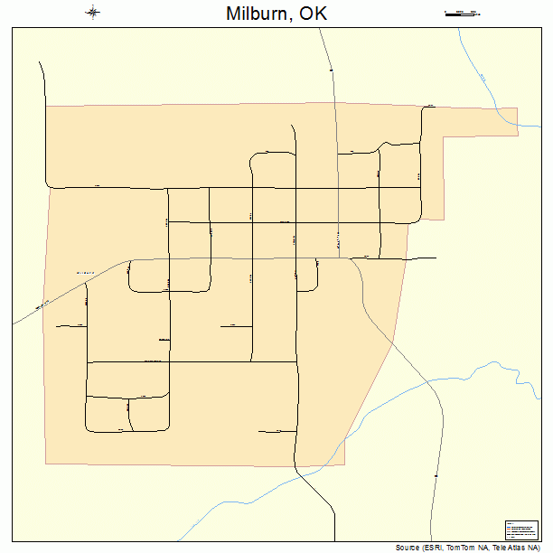 Milburn, OK street map