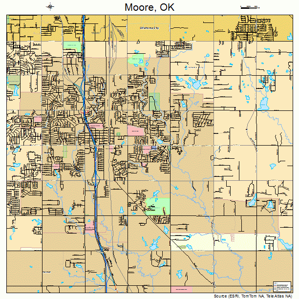 Moore, OK street map