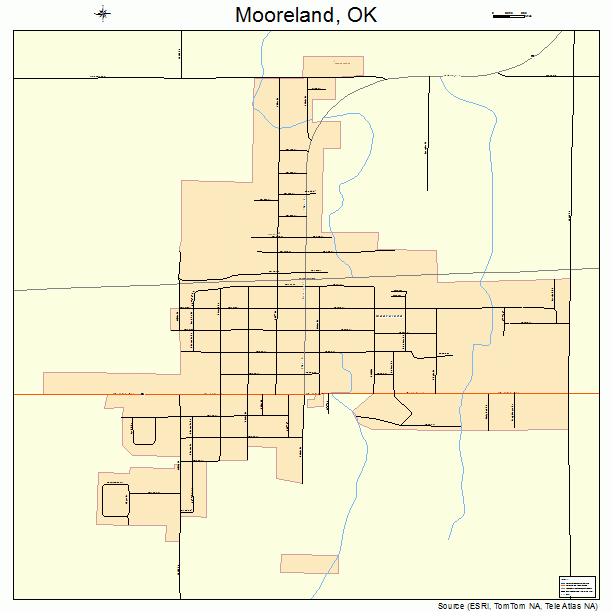 Mooreland, OK street map