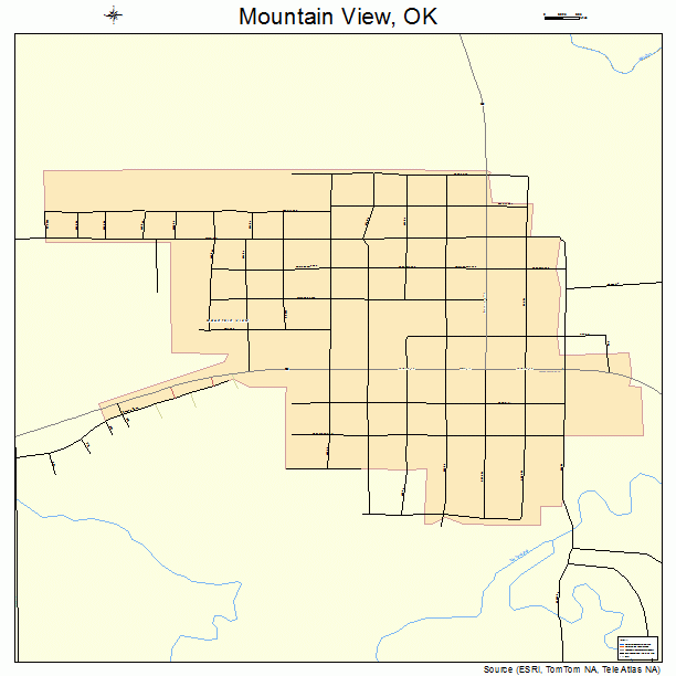 Mountain View, OK street map