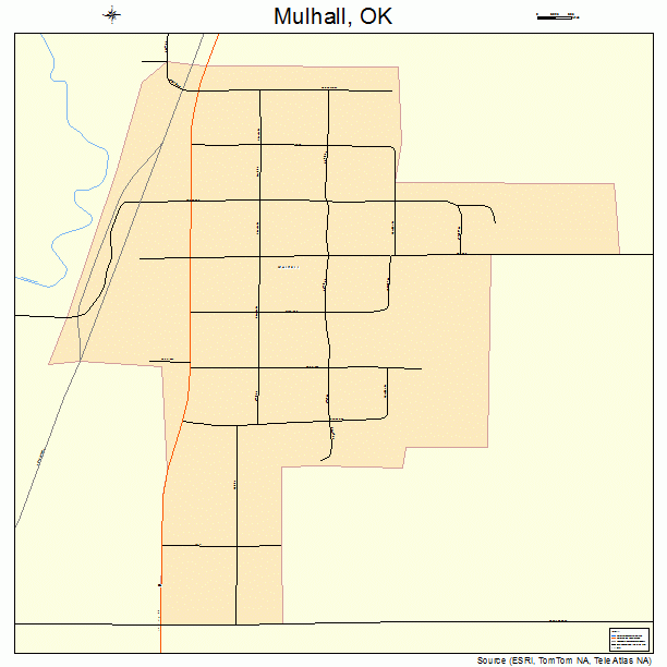 Mulhall, OK street map