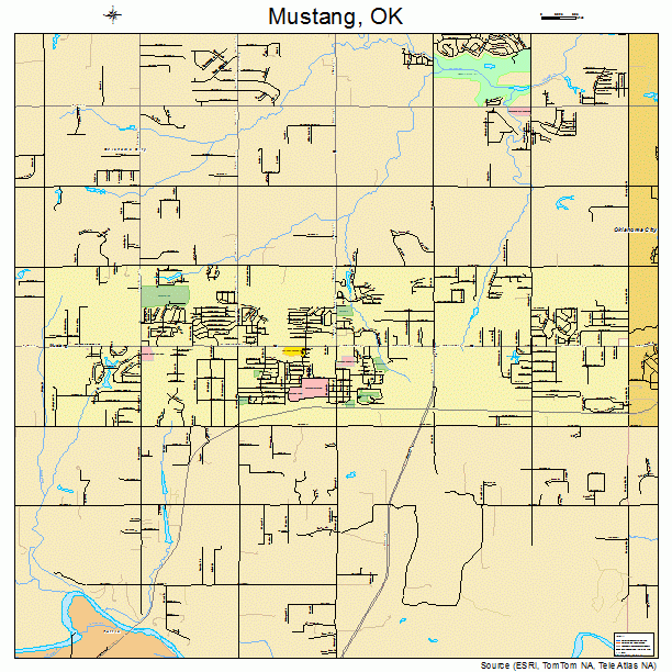 Mustang, OK street map