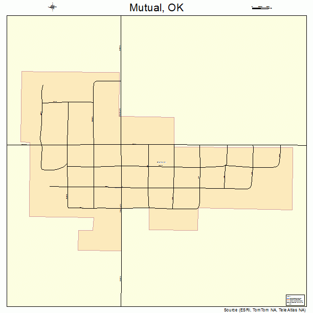 Mutual, OK street map