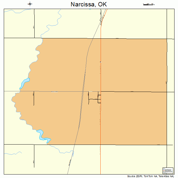 Narcissa, OK street map