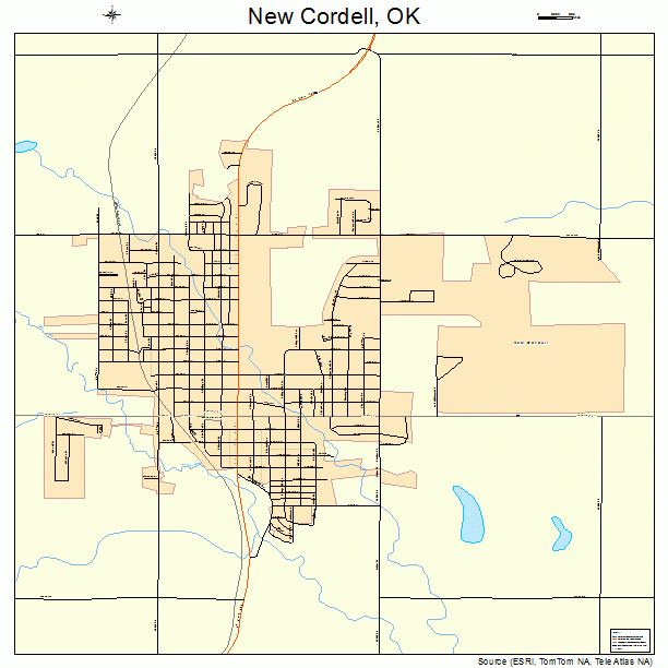 New Cordell, OK street map