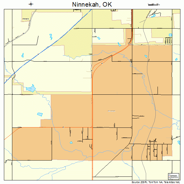 Ninnekah, OK street map